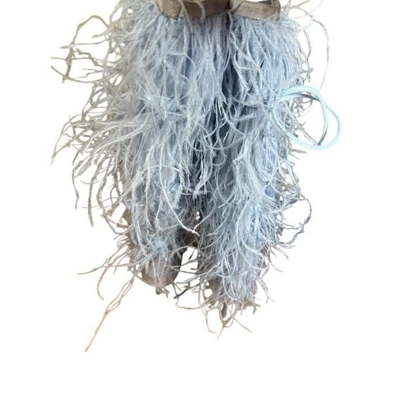 Jeffrey Campbell Shake Ya Boot Baby Blue Feather Leather Boots 7.5 - Picture 9 of 16